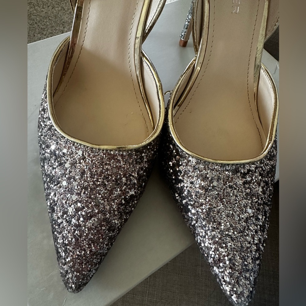 Marc Fisher Christay Gold Glitter High Heel Pump - Picture 4 of 10